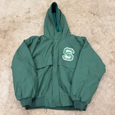 Chaqueta acolchada de colección de los 80 Michigan State University Chalk Line para hombre XL GARRA cremallera Foto 1 de 4