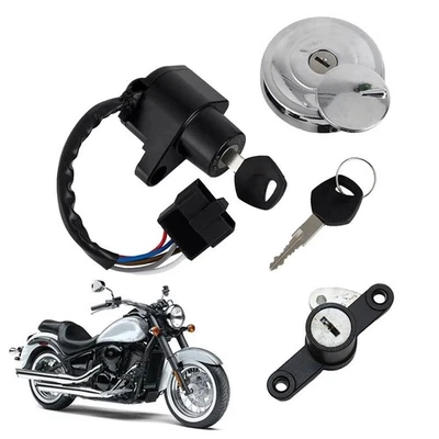 For Kawasaki Vulcan 900 Classic Custon LT 06-22 Ignition Barrel Fuel Cap & Keys - Image 1 of 4
