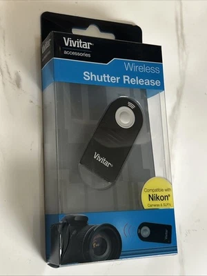 Vivitar VIV-RC-6000B-NIK Infrared Shutter Release, Black Nikon Shutter Release - Image 1 of 4