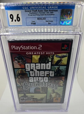 Grand Theft Auto San Andreas GH Playstation 2 PS2 Y Pliegues Sellado Nuevo CGC 9.6 A++ Foto 1 de 4