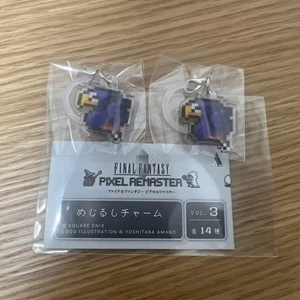 Final Fantasy Pixel Remaster Mejirushi Charm schwarz Chocobo x2 - Bild 1 von 1