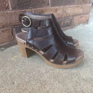 Damen-Sandalen Dansko Nina braun Leder Fersenriemen Absatz Größe EU 39 US 8,5 - Bild 1 von 8