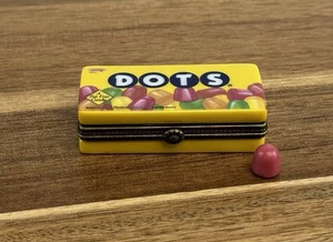 PHB Porcelain Hinged Trinket Box Dots Candy Box - Picture 1 of 8