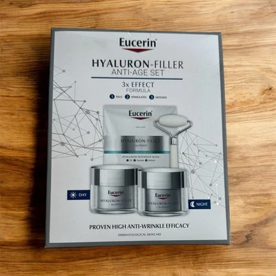 Eucerin Hyaluron-Filler Anti-Age Set 3x Effect Formula-Fills, Stimulates+Defends - Image 1 of 4