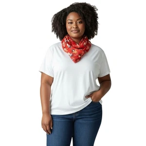 Roter Schal Kinder haltende Hände amerikanische Flagge Druck - Bild 1 von 8