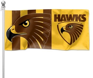 AFL Hawthorn Hawks Pole Flag LARGE 1800x900mm Licensed (Pole not included) - Picture 1 of 1