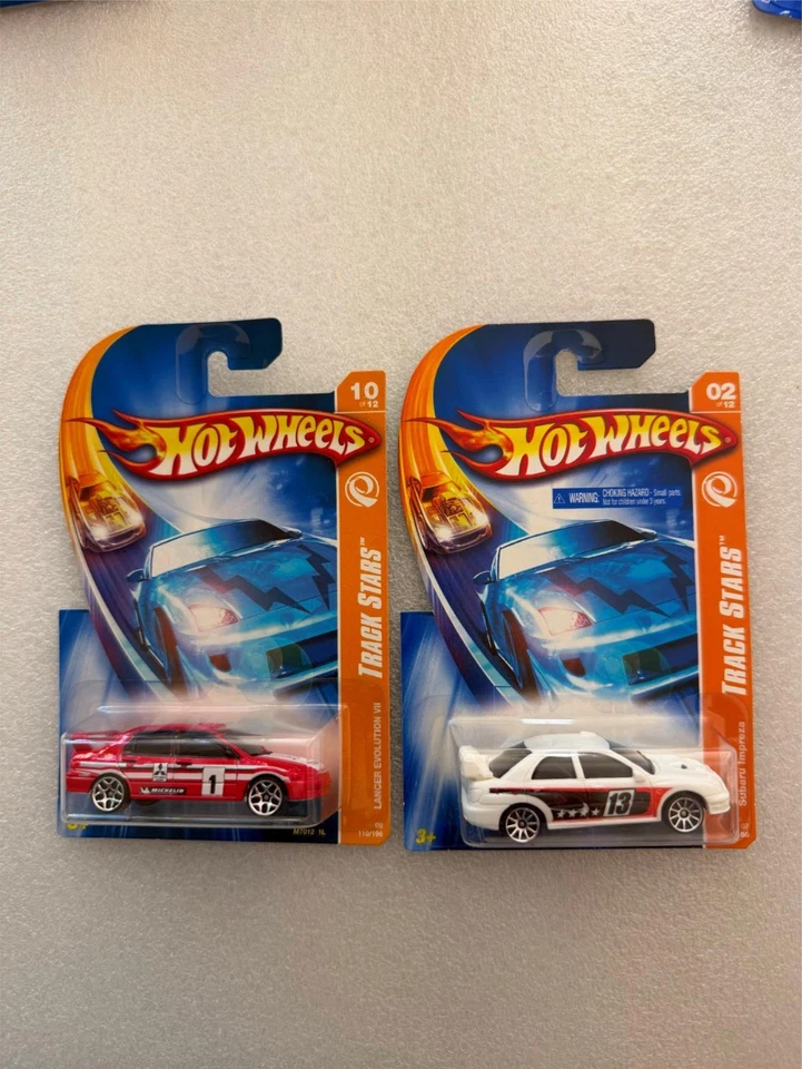 Hot Wheels Track Stars Lancer Evolution VII y Subaru Impreza Lote de 2 A31 Foto 1 de 1