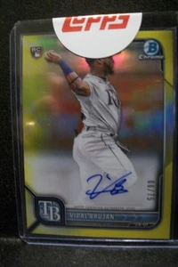 VIDAL BRUJAN 2022 Bowman Chrome Yellow Refractor Rookie AUTO 66/75 #VB Rays - Picture 1 of 1