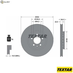 2x BRAKE DISC 92103400 FOR MG ROEWE ROVER 18K4C 1.8L 18K4K18N4S4/418N4T 1.8L MG7 - Picture 1 of 9