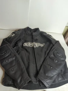 Vintage Shift Diablo black leather motorcycle jacket - Large #70110 - Picture 1 of 24