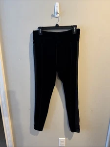 ALALA Velvet Black Leggings Womens Size Large High rise Athleisure Stretch Yoga - Picture 1 of 10