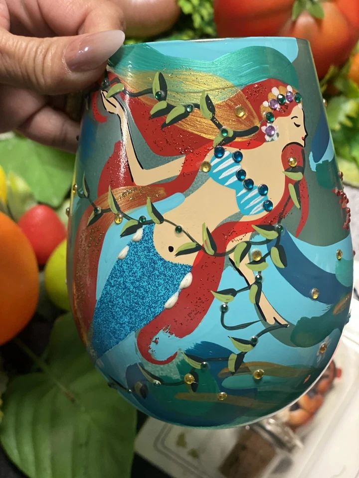 LOLITA - Love My Wine SIRENA sin tallo 20 oz copa de vino con joyas. Usado Foto 1 de 1