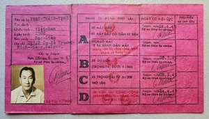 South Vietnam Revenue Stamp Document (Driver's License), 1967 - Picture 1 of 2