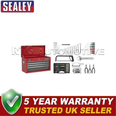 Sealey American PRO Topchest 6 cajones con kit de herramientas 98 piezas rojo/gris AP2201BBCOMBO Foto 1 de 4