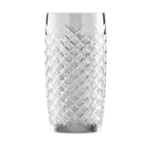 Anchor Hocking 13399FS Cross-Hatch 16.5 oz Clear Cooler Glass - 1 Doz - Picture 1 of 1