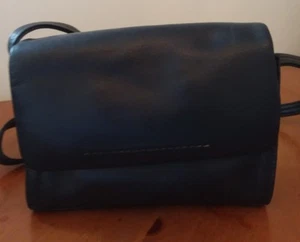 COLETTA Black Leather Cross-Body Handbag Purse “Vintage” - Picture 1 of 4