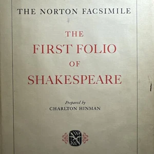 The Norton Facsimile: The First Folio Of Shakespeare by Charlton Hinman, 1968 - Bild 1 von 11