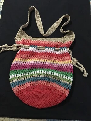 Рюкзак через плечо Sak разноцветный трансформируемый на шнурке сумочка б/у - Изображение 1 из 4