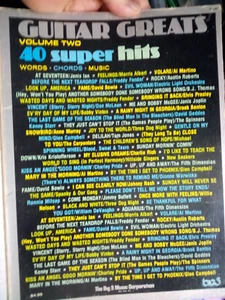 Guitar Greats Volume Two 40 Super Hits Songbook Rock Folk Country Mix - Picture 1 of 24