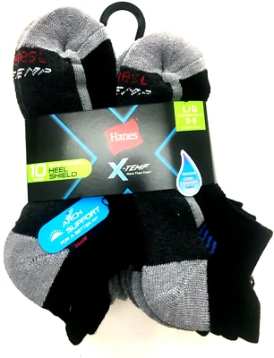 Hanes Boys 10 - Pack No Show Socks Assorted Colors Size L / G Boys Shoe size 3-9 - Image 1 of 4