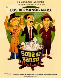 MARX BROTHERS in DUCK SOUP B HARPO CHICO GROUCHO 1933 SPAIN 11x14 POSTER CARD - Picture 1 of 1