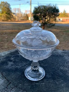 EAPG Cabbage Rose 11.5" Compota Cubierta Profunda Central Glass Co. 1870 Sin Pedernal - Imagen 1 de 23