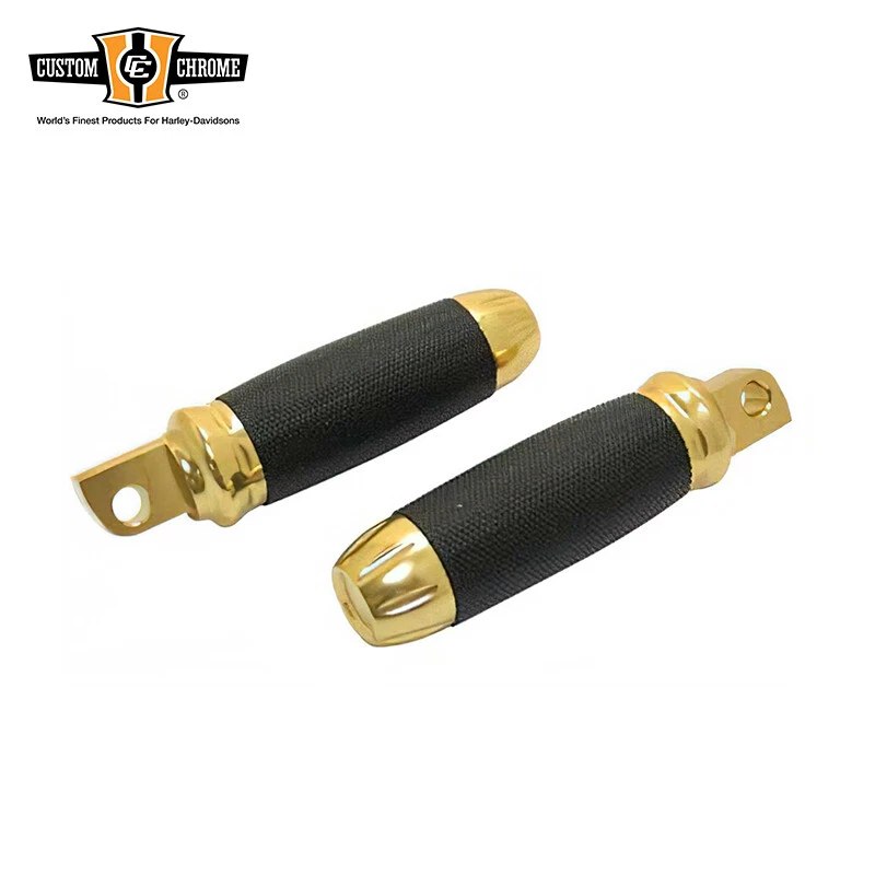 Juego de estriberas Panorama personalizadas bronce + goma negra aptas para montaje Harley macho Foto 1 de 1