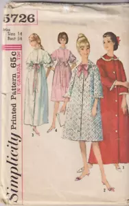 5726 SIMPLICITY c.1964 - ROBE in 2 Längen - Gr. S 14 B 34" - Bild 1 von 2