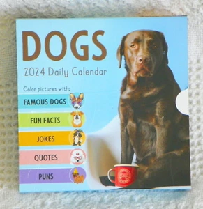 2024 “DOGS” Daily Desk Calendar w/fold out Easel TF Publishing NEW - Picture 1 of 4