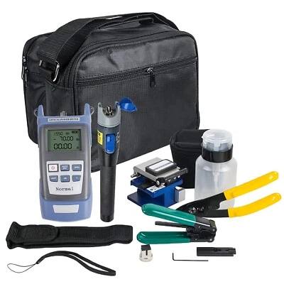 Fiber Optic FTTH Tool Kit FC-6S Cutter Cleaver Optical Power Meter Visual Device - Image 1 of 4
