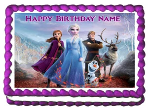 FROZEN 2 Edible cake topper image Party Decoration - Picture 1 of 10