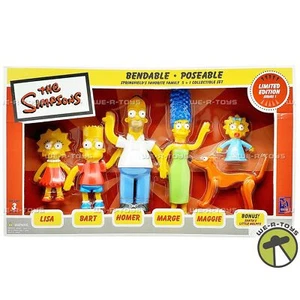 The Simpsons Bendable Family Action Figure Boxed Set 2002 NJ Croce SF 301 - Picture 1 of 7