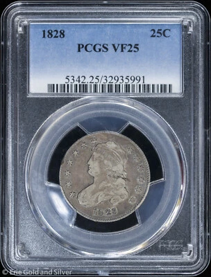 1828 25C Capped Bust Quarter PCGS VF 25 - Image 1 of 4