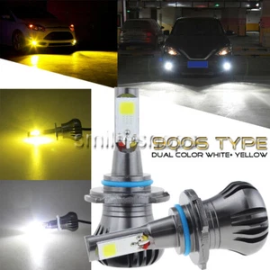 For RAM 1500 2500 3500 2013-2015 9006 Dual Color Strobe Flash LED Fog Light Bulb - Picture 1 of 12