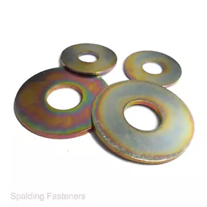 Zinc Yellow Penny Repair Mudgard Washers For Metric Screws & Bolts - Picture 1 of 1
