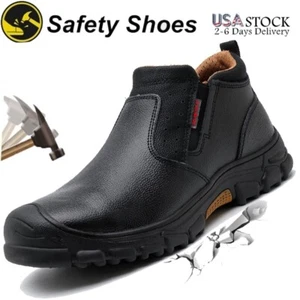Mens Safety Shoes Steel Toe Work Boots Slip Resistant Water resistant US Size - Picture 1 of 28