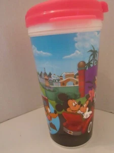 Walt Disney World Resort Rapid Fill Refillable Plastic Mug Cup with Pink Lid - Picture 1 of 3