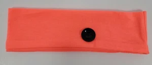 Diadema con botones para sostener mascarillas naranja brillante con botones cosidos a mano - Imagen 1 de 5