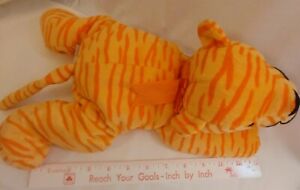 TY Beanie Buddy 14" Pillow Pals Orange Tiger Tabby Cat  Collection 1996 Purr B1