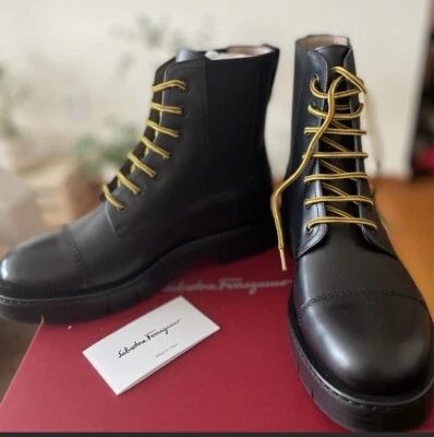 Salvatore Ferragamo Combat Ankle Boots - Image 1 of 4