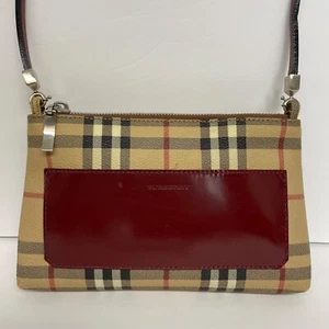 BURBERRY Vintage Nova Check Haymarket Mini Shoulder Bag Pochette Handbag - Picture 1 of 15