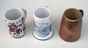 3x alte Bierkrüge -Porzellan- Keramik-Josef Seitner #11 - Bild 1 von 1