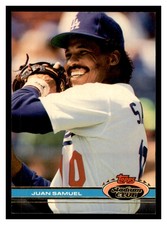 1991 Stadium Club #495 JUAN SAMUEL Los Angeles Dodgers ~E2H