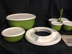 Tupperware Essentials Party Set Blossom Bowl Party Tray Condiment Server  - Picture 1 of 4