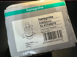 Hansgrohe 41745670 AddStoris Dispenser di sapone da parete - Nero - Foto 1 di 1
