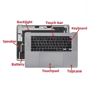 10 X Top Cases MBP 2019 16" A2141. Battery Keyboard TrackPad TouchBar, Tested! - Afbeelding 1 van 2