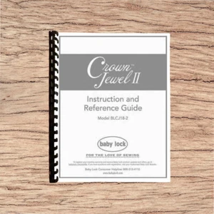 Baby Lock Crown Jewel II BLCJ18-2 Instruction Manual Printed Comb Bound - Picture 1 of 7