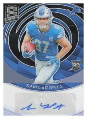 2023 Spectra Sam LaPorta Rookie Auto Silver Prizm /99 RC LIONS - Image 1 of 2