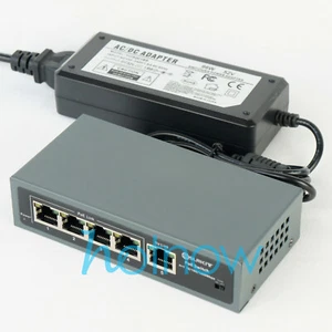 DSLRKIT 96watt ALL Gigabit 5 Ports 4 PoE+ Switch 802.3at af Power Over Ethernet - Picture 1 of 10