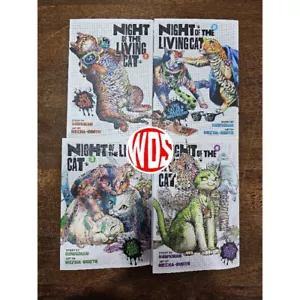 Night Of The Living Cat Volúmenes 1-4 Manga Versión en Inglés Lote por Hawkman DHL Exp - Imagen 1 de 7